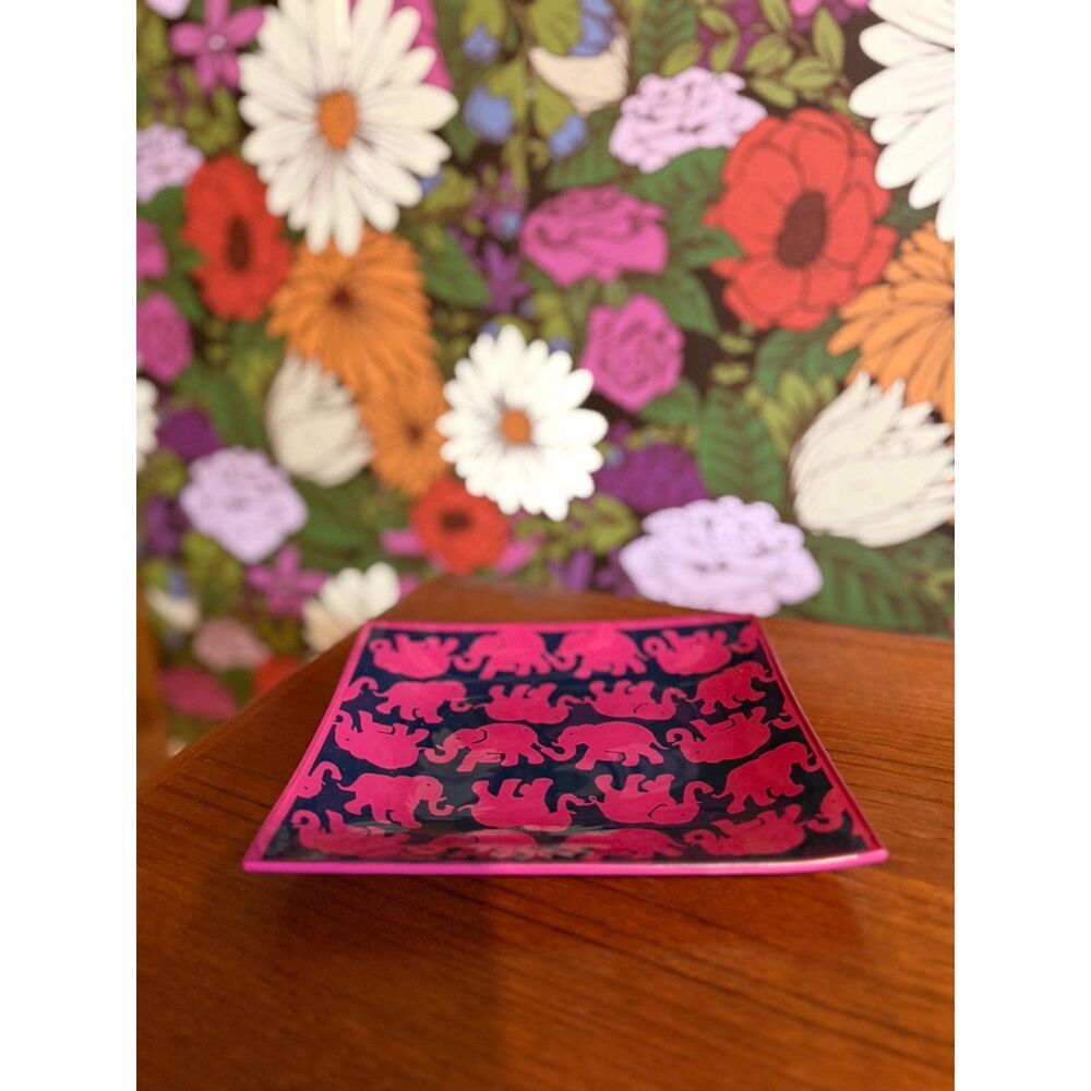 Lilly Pulitzer Tusk in the Sun Elephant Catch All Tray Dish for Home